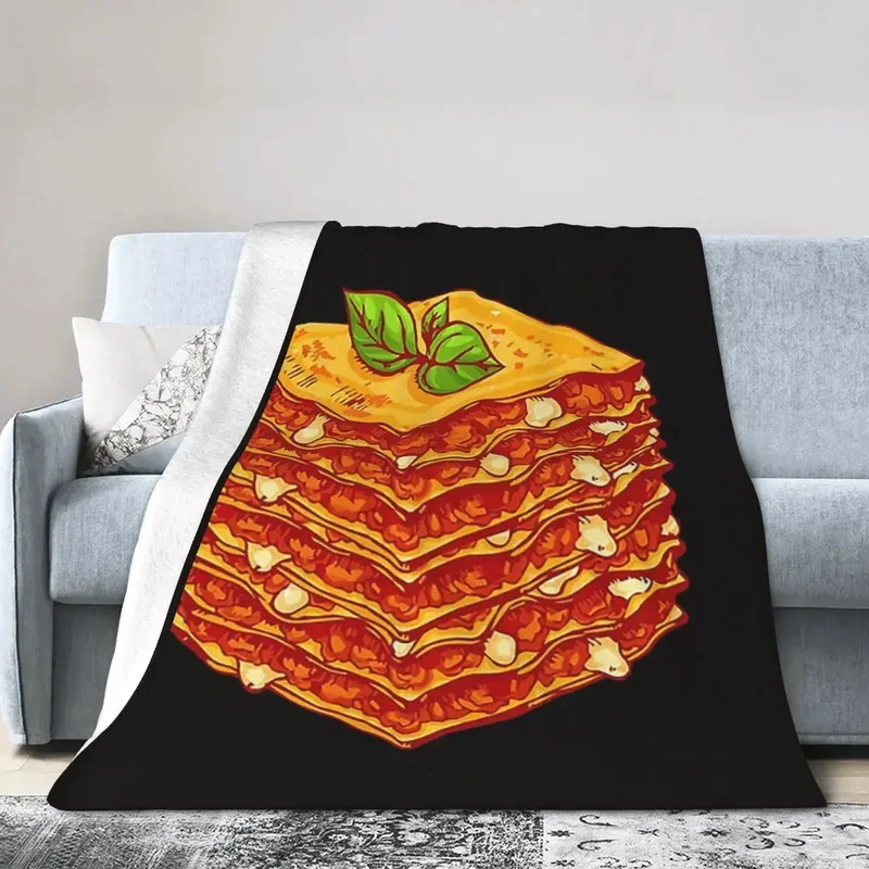 Lasagna pasta baked Italian food blanket soft warm flannel throw blanket bed for living room picnic travel home sofa bedspread