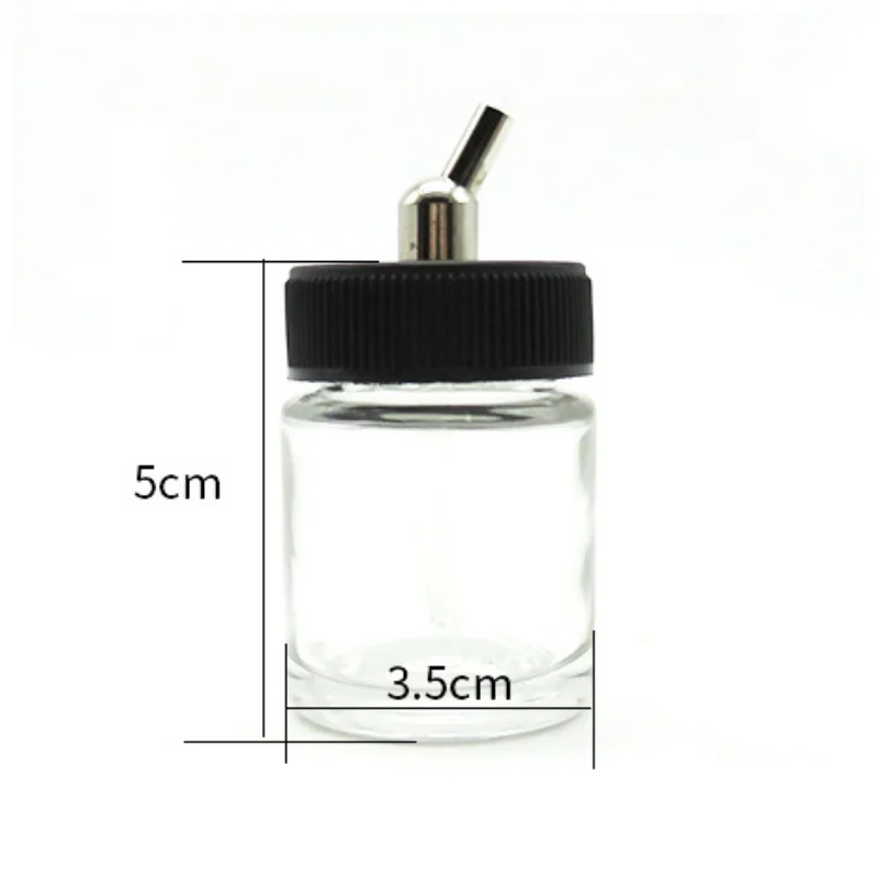 1pc 22cc Glass Bottle for Lower Pot Spray Pen Paint Mixing Bottle Storage Bottle Spare Kettle Spraying Pneumatic Accessories