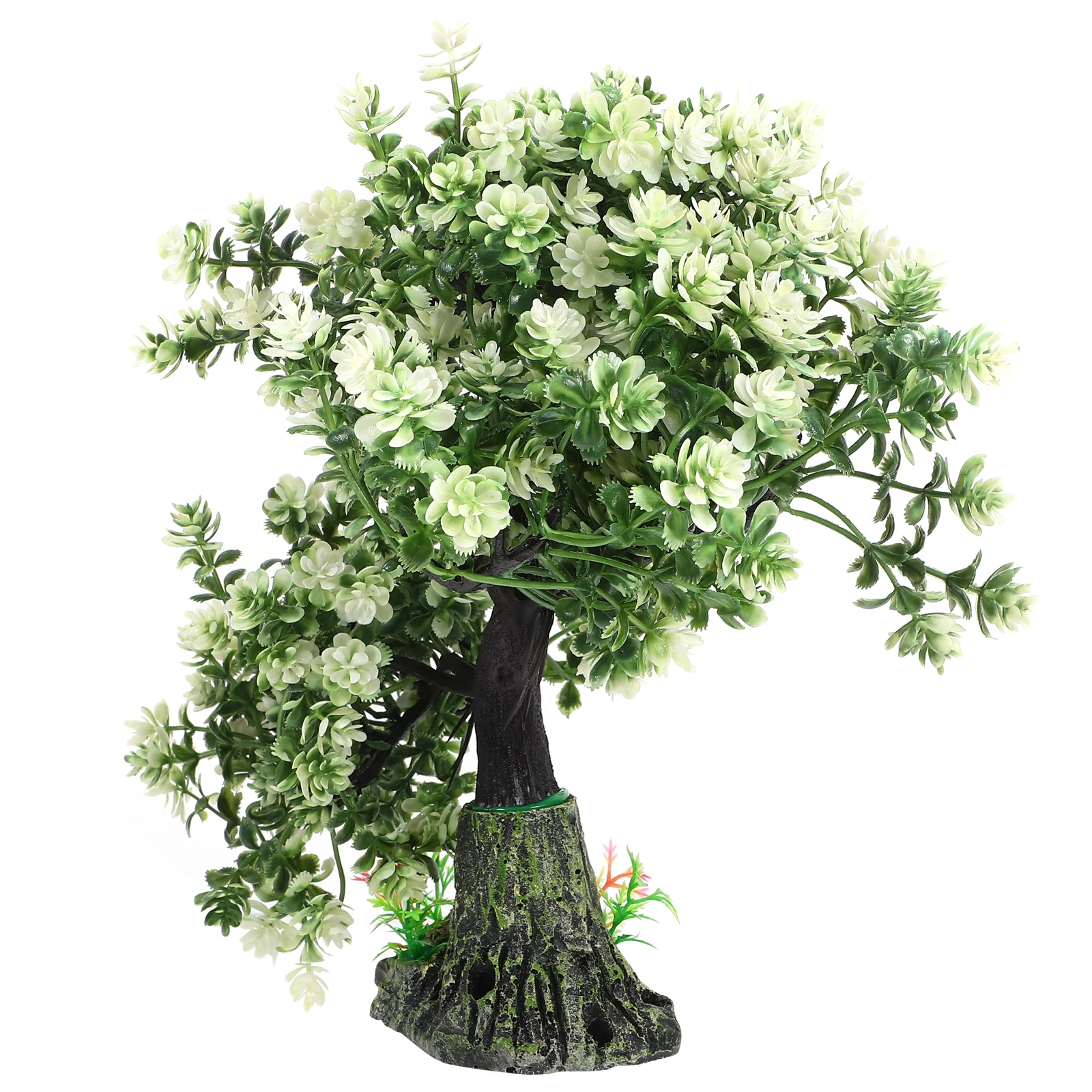 

Fake Trees Simulated Water Grass Rockery Faux Indoor Resin Delicate Aquarium Plant Decor for Fish Tank