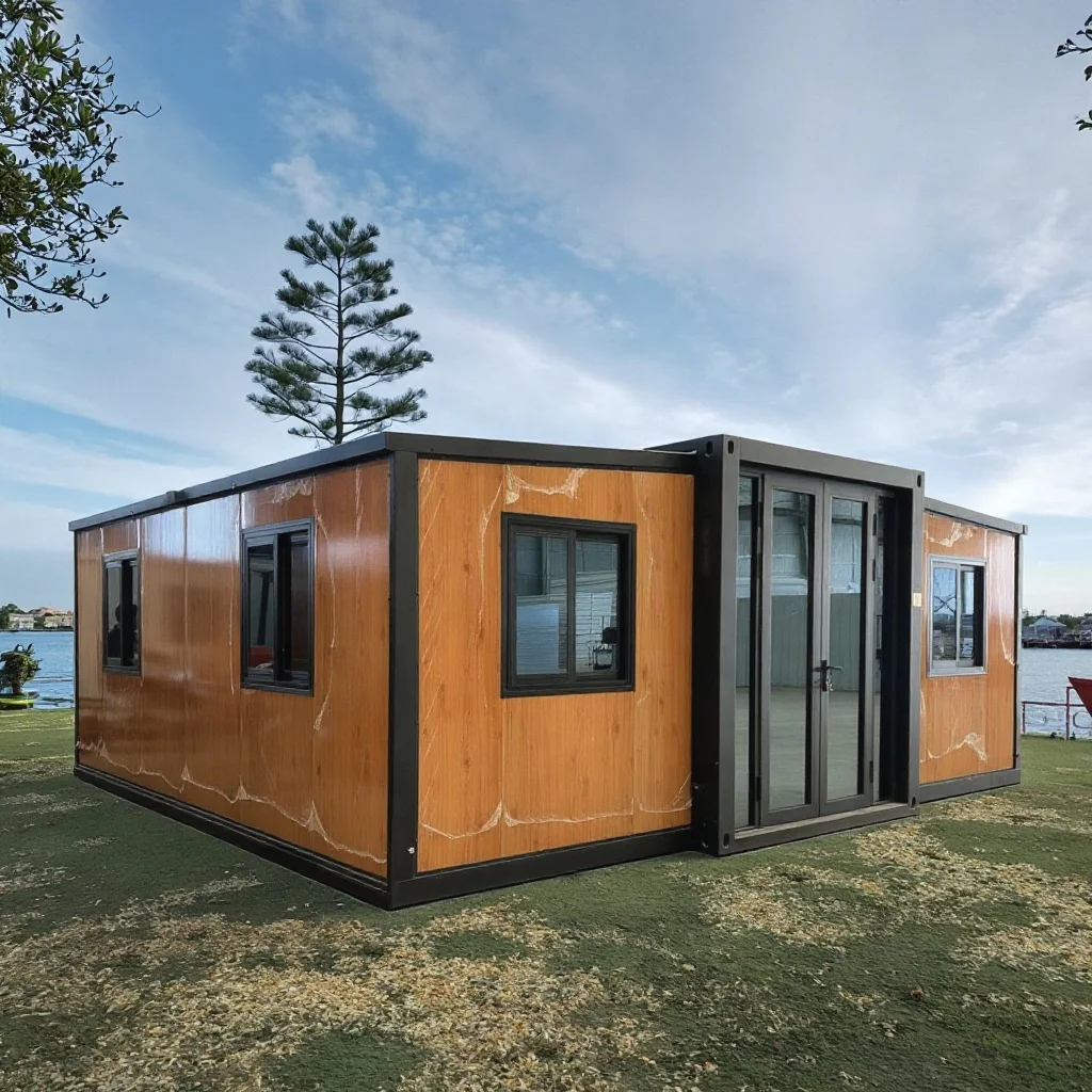 

Modern Luxury Modular Home 2-3 Bedroom Prefab Houses From China Steel Container Home with Bathroom for Sale for Hall Application