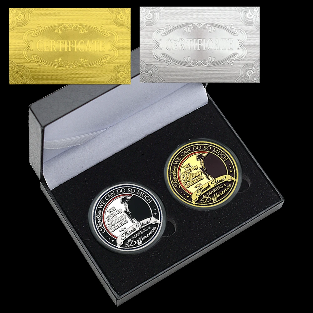 

2pcs with box together we can do so much Commemorative Coin Grateful Inspiration Commemorative Gift