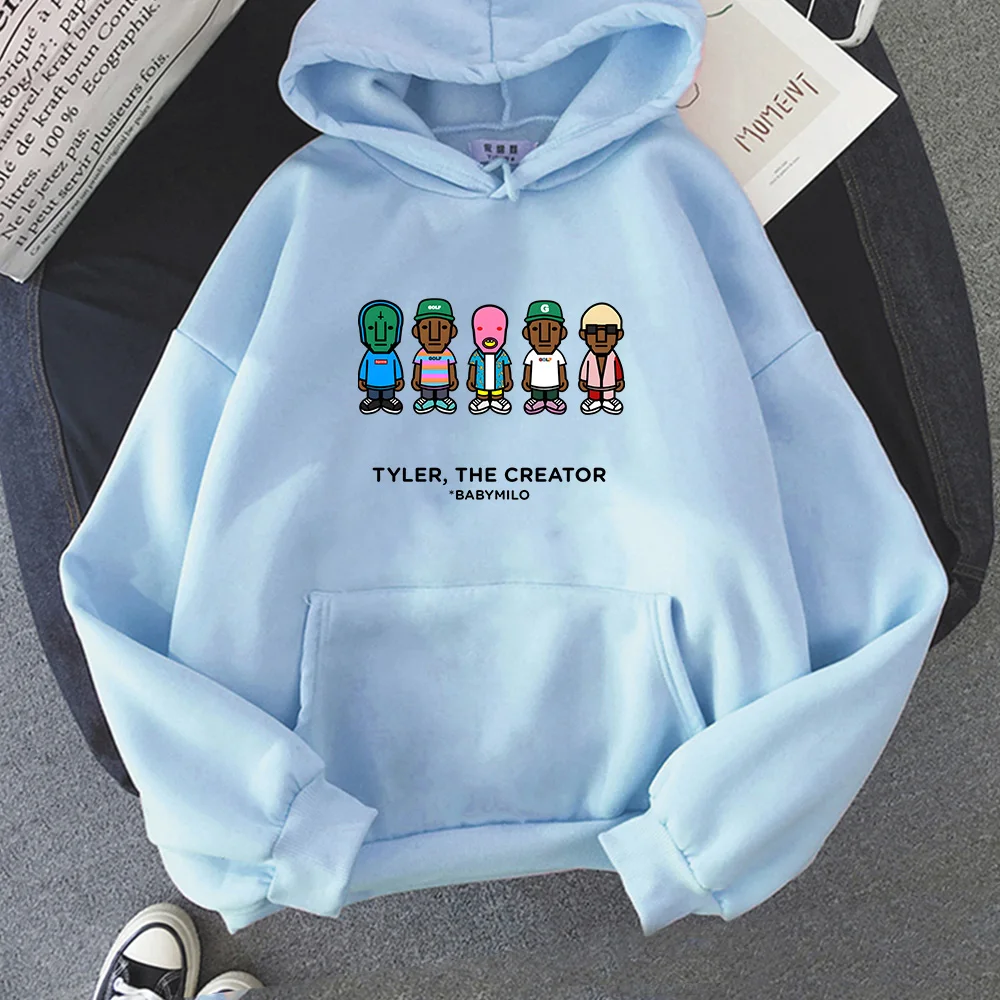 Tylerr The Creator Hip Hop Rapper Vintage Hoodies Men Round Neck Sweatshirts New Loose and Comfortable Pullovers Y2k Streetwear