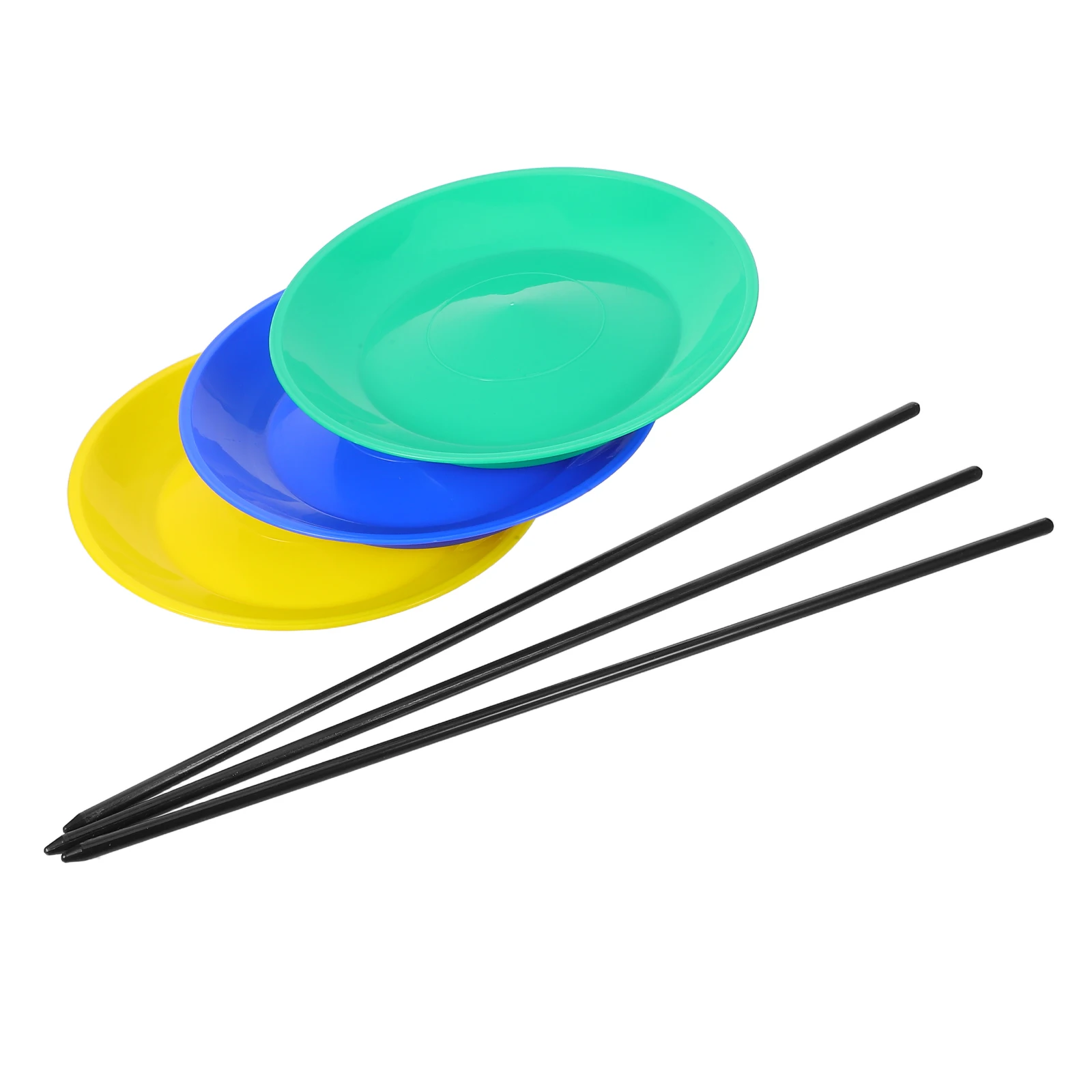 

3 set Juggling Skill Spinning Plates Set Plastic Rotating Discs For Shows Kids Hand Eye Coordination Toddler