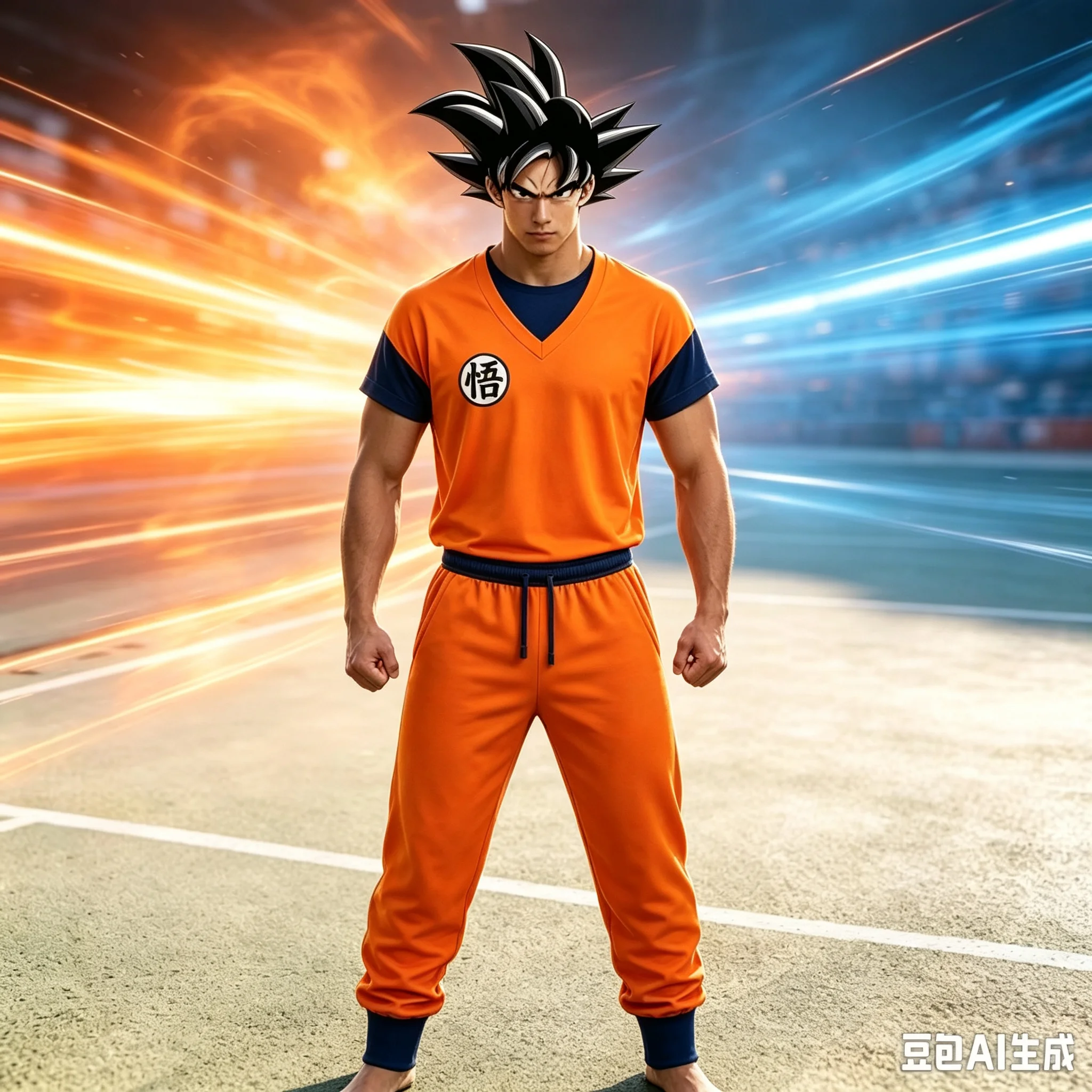 Neues Dragon Ball Son Goku Cosplay 3D T-Shirt und Hosen Set für Männer und Frauen, lässiges Sportset, übergroßes, schnell trocknendes Trainingsset.