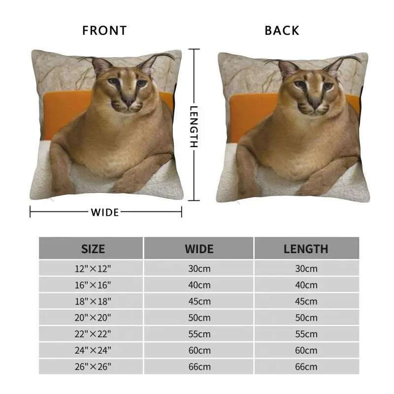 Nordic Floppa Cat Funny Meme Kissenbezug für Sofa Soft Caracal Dekokissenbezug Home Decor