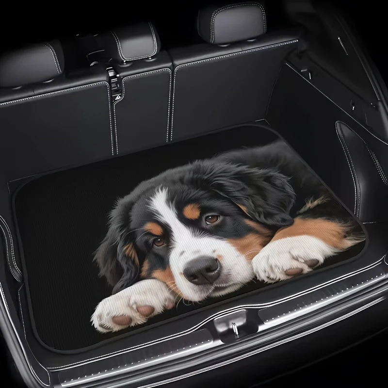 VIKAMA Bernese Mountain Dog Trunk Mat—Stain-Resistant, Non-Slip, Universal-Fit Protective Mat for Cars, Interior Decorative Mat