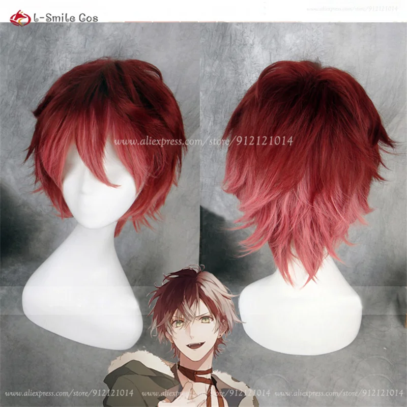 

High Quality Sakamaki Ayato Cosplay Wig Anime Cosplay Short Wig Heat Resistant Synthetic Hair Wigs + Wig Cap