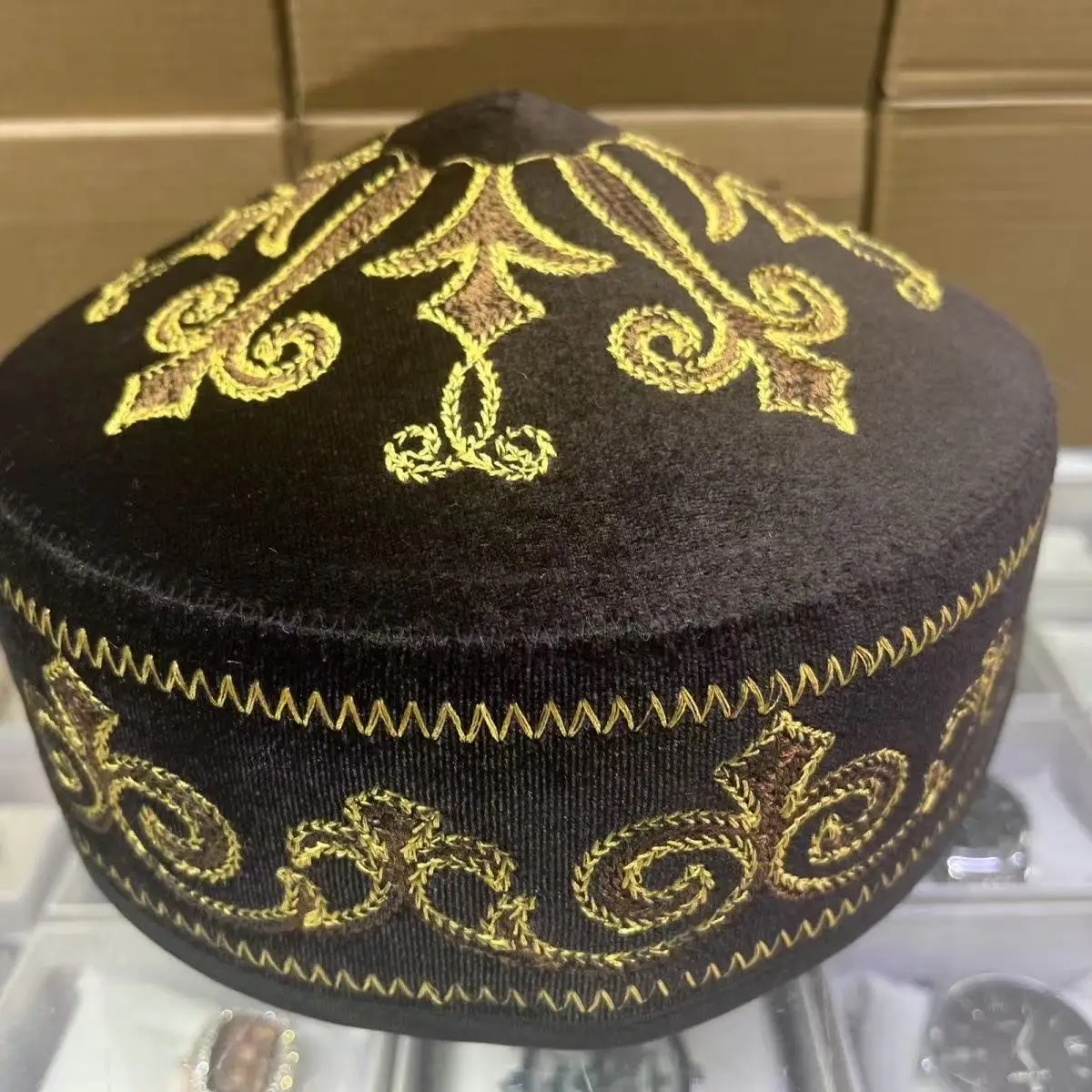 Muslim Caps For Men Colthing Cotton Hat Turkey Kufi Islamic Kippah Jewish Dubai Arab Autumn Winter 03674