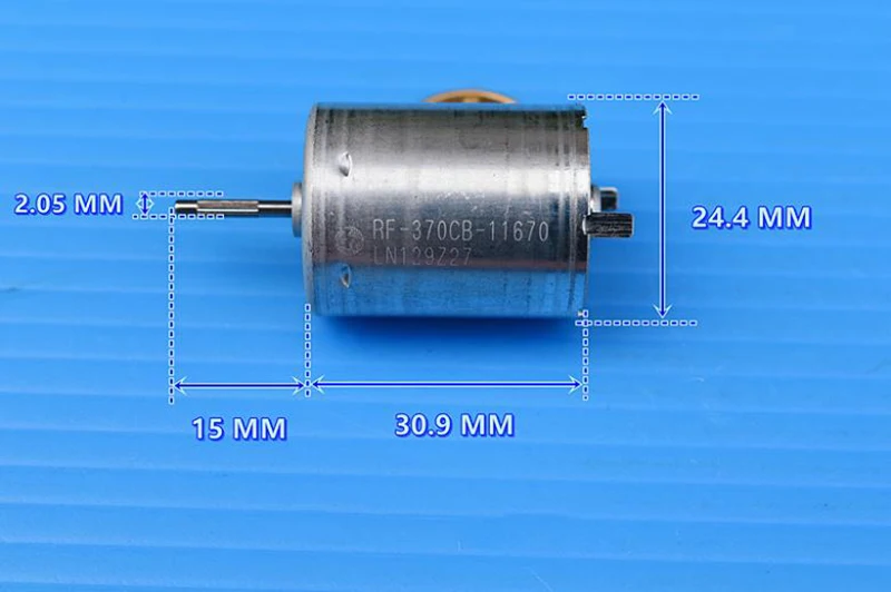 MABUCHI RF-370CB-11670 Mini 370 Motor DC 12V-24V 6000RPM 24mm Precious Metal Brush Splined Shaft Car Door Window Actuator Engine