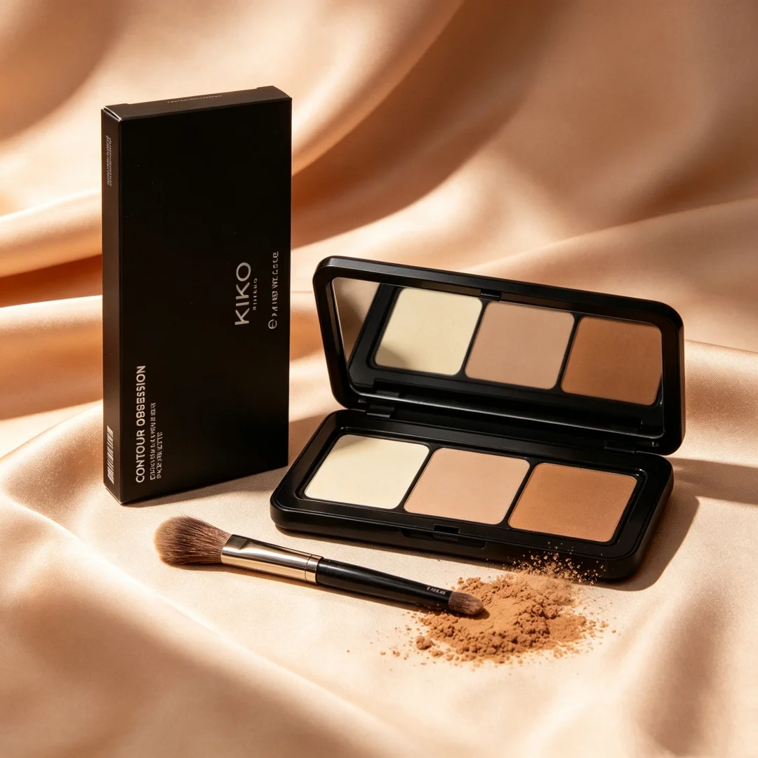 KIKO Milano Puderfoundation & Wasserfester Lidschatten, wasserdicht, schweißbeständig, samtige Textur, natürlicher Glanz, verblendernder Effekt, weiches Finish