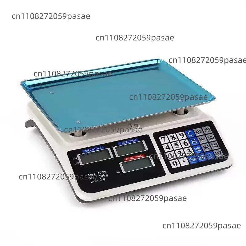 Compact Rechargeable Kitchen Scale: Portable Electronic Scale for Calculating Prices At Fruit Stalls (40kg)