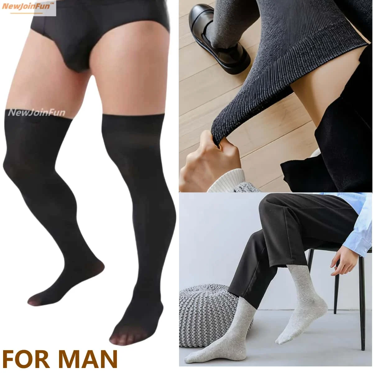 Boys College Sports Style Stockings Polyester Breathable Soft Elastic Men Long Socks