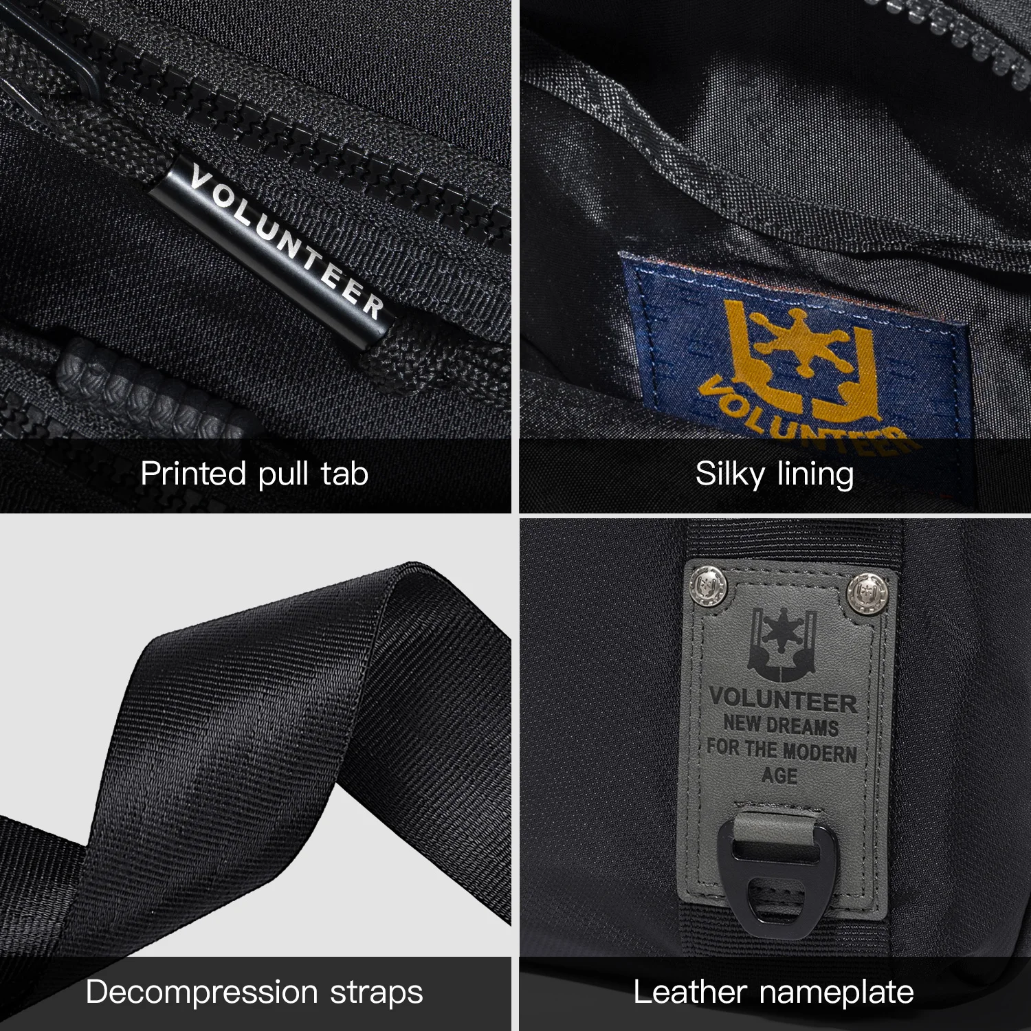 VOLUNTEER спортивные нагрудные сумки для мужчин, водонепроницаемая маленькая сумка для бега, мужская повседневная сумка через плечо из ткани Оксфорд 1809-12