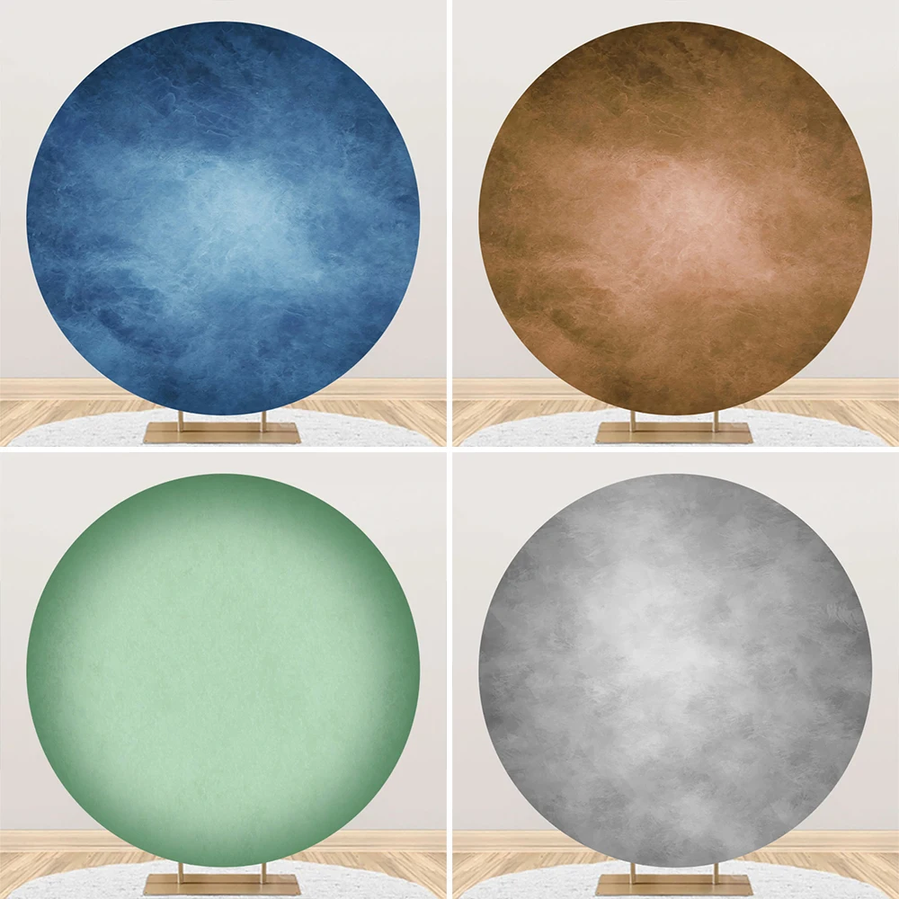 

Round Gradient Color Solid Color Photography Background Baby Shower Birthday Party Wedding Decor Custom Circle Cover Backdrop