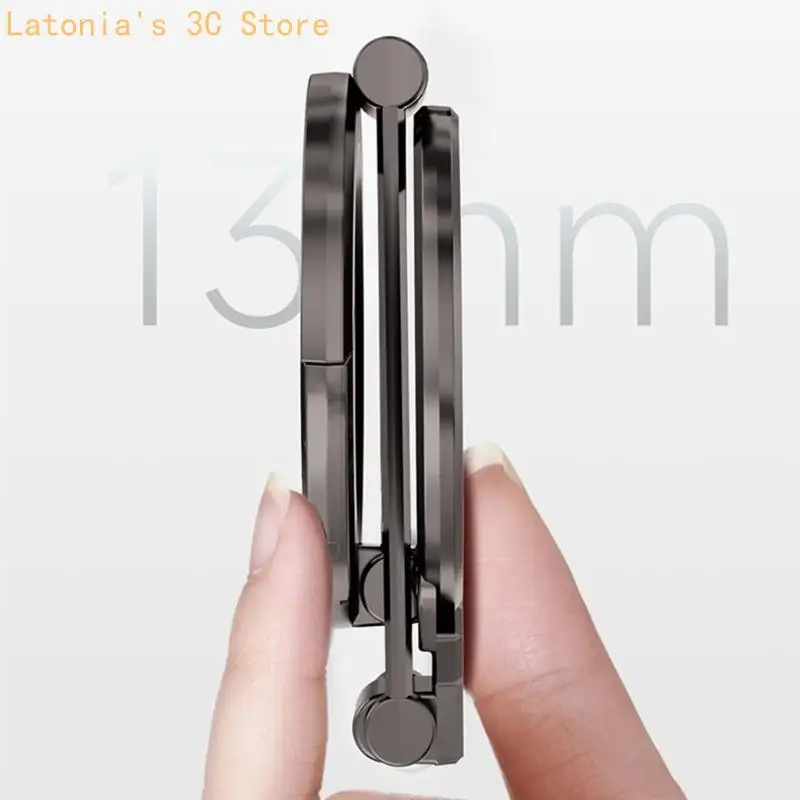 Ausziehbarer magnetischer Telefonständer, faltbare Halterbasis, verstellbarer Drehung, Karabiner-Design für 4,5–7 Zoll – Detail 10