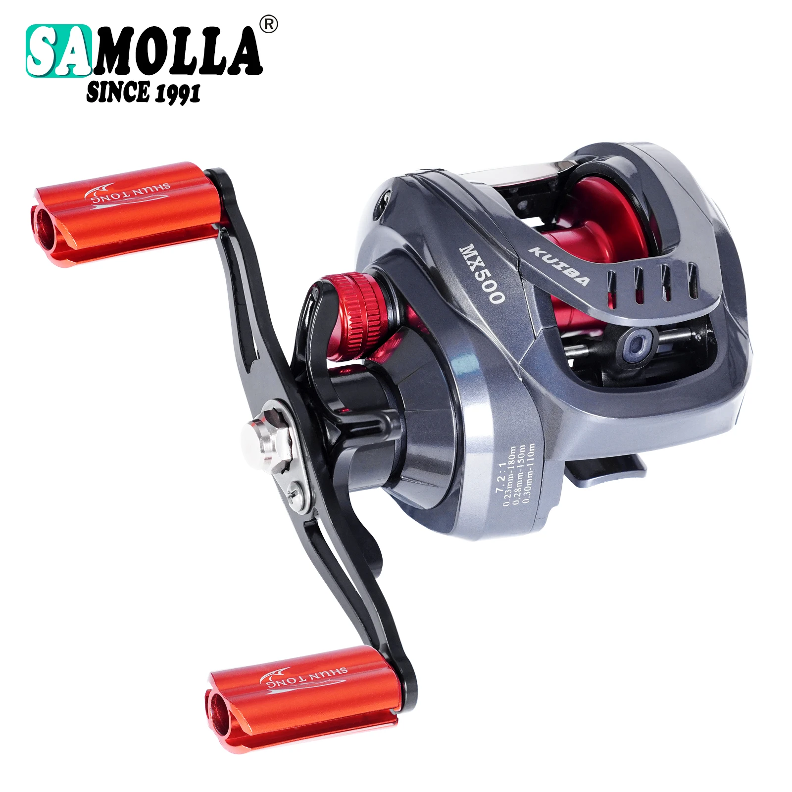 

New Baitcasting Reel Fishing 8kg Drag High Speed 7.2:1 Aluminum Grip 11bb Left/Right Bait Casting Reels Bass In Ocean Saltwater