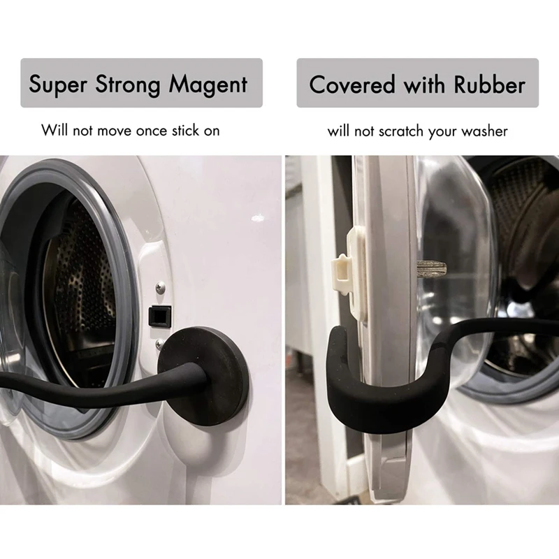 Front Load Washer Door Prop,Flexible Washer And Dryer Door Support Keep Washer Dryer Door Open To Keep Dry - Black