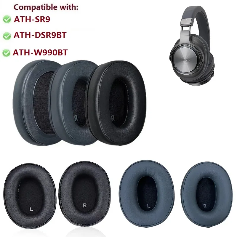 Ear Pads For Audio Technica ATH-SR9,ATH-DSR9BT,ATH-WS990BT Headset Replacement high quality Ear covers Earmuffs Ear pillows