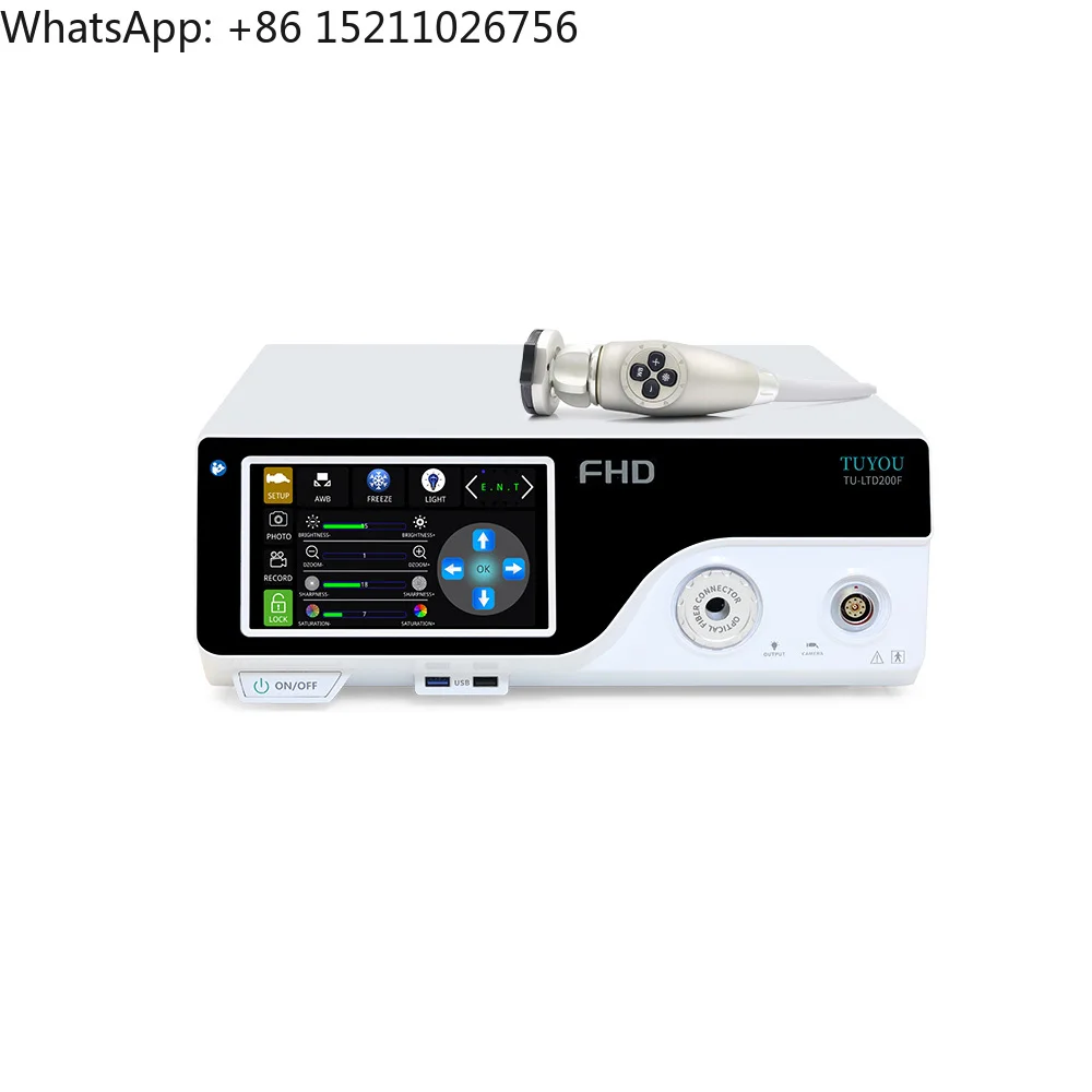 FHD Endoscope Camera System | Integrated Cold Light Source & Touch Screen for Surgery