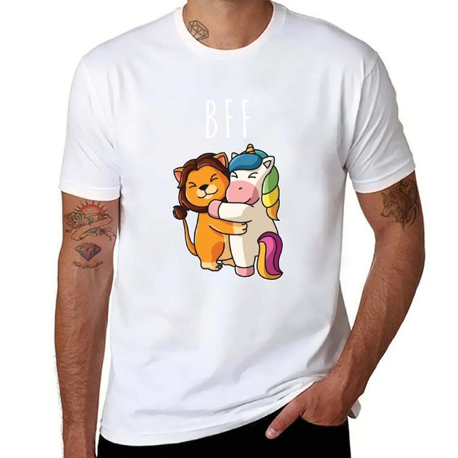 

BFF best friend friendship for two girls matching T-Shirt anime t shirts oversize man tshirt T-Shirt