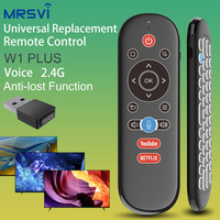 Rechargeable 2.4G Wireless Voice Remote Control W1 Plus with Backlit Keyboard IR Learning Anti-lost for Android Smart TV Box