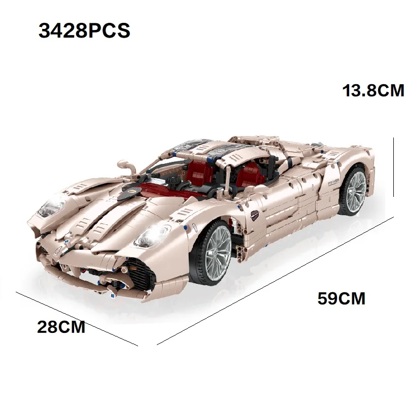 Decompress Toy Big sale Jiexing JJ9210 Pagani Utopia Building Blocks Sports Car High Difficulty Assembly Model Toy Gift