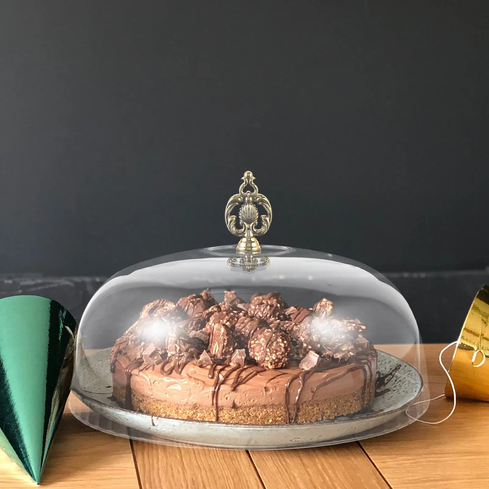 

Cake Plate for Wedding Stand Tray Platters with Cover Dessert Display Snack Serving