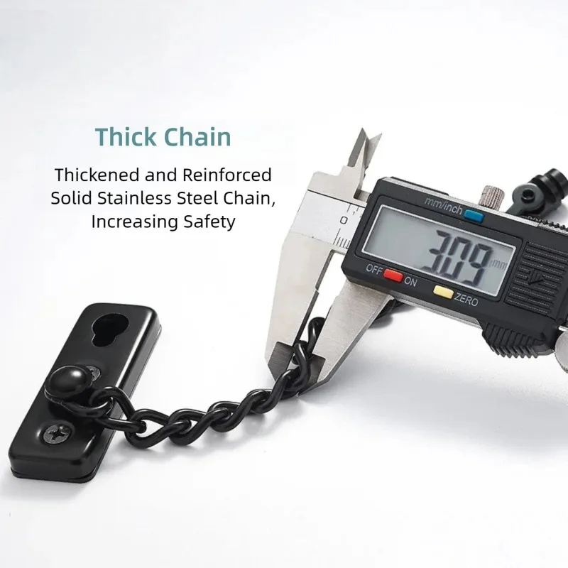 Hotel & Home Stainless Steel Anti-Lock Door Chain, Anti-theft Chain, Security Protection Home Door Lock, Multi-color Optional