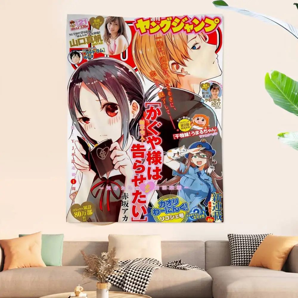 Anime Cosmic Princess Kaguya Anime Tapestry Hippie Flower Wall Carpets Dorm Decor Cheap Hippie Wall Hanging