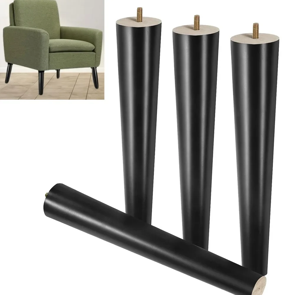 

Solid Wood Sofa Legs 6 Inch - Heavy Duty Furniture Legs for Couch, Table, Bed Replacement Legs with Screws, Set of 4