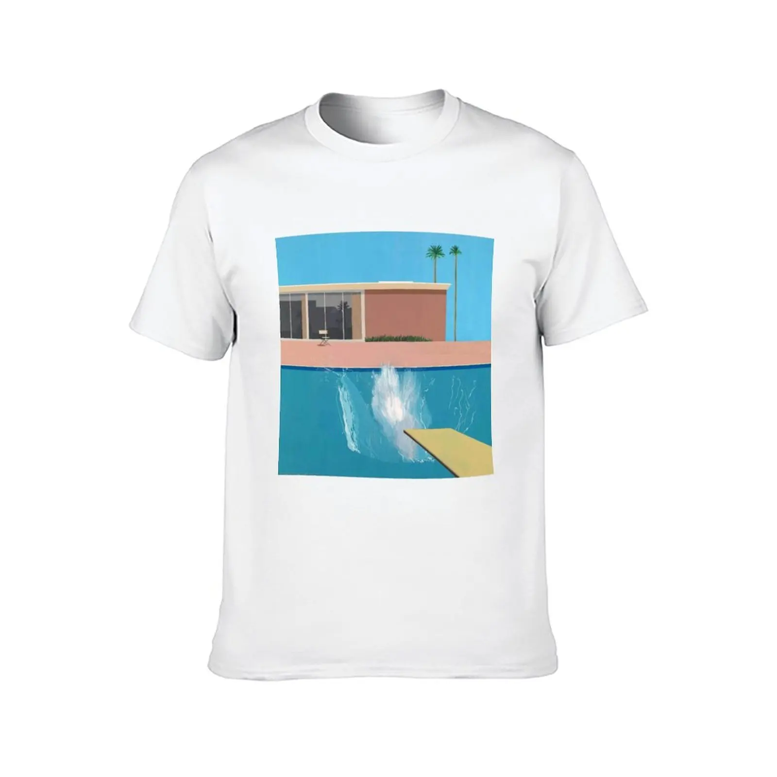 Art By David Hockney David Hockney Bigger Splash T-Shirt man t shirt summer t shirts for man graphic tees T-Shirt