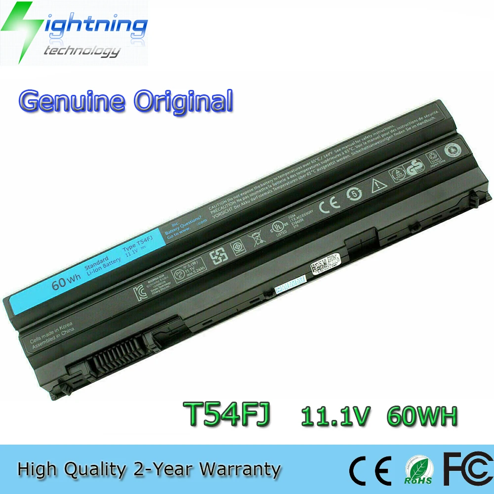 New Genuine Original T54FJ 11.1V 60Wh Laptop Battery for Dell Latitude E6420 E6430 E6440 E6540 E5420 E5430