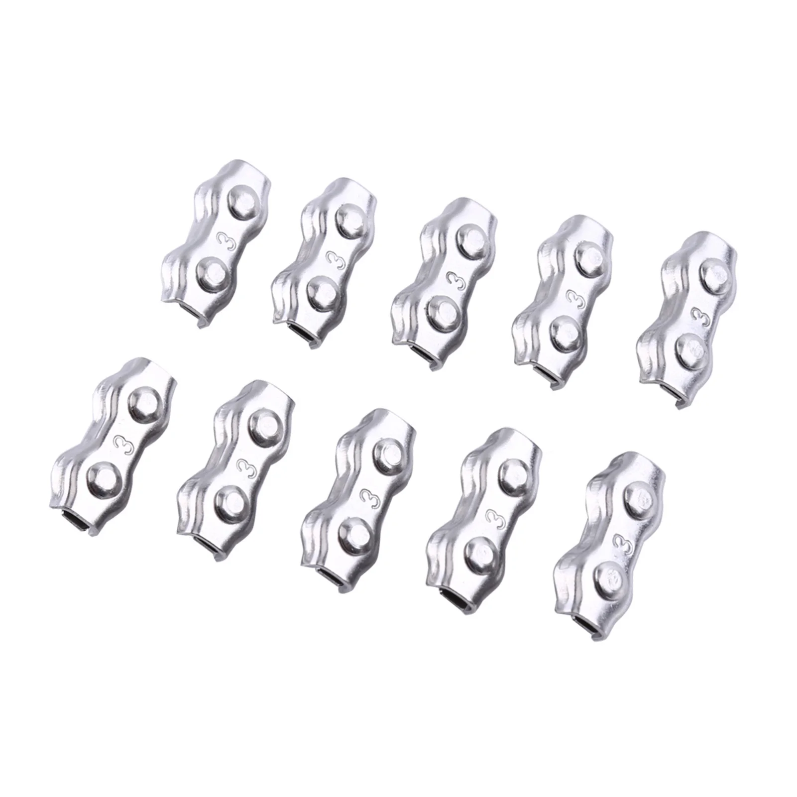 M3 Duplex Clips Stainless Steel Wire Cable Rope Grips Clamps Caliper Duplex Clips Stainless Steel U Clamp Ring Wire Cable