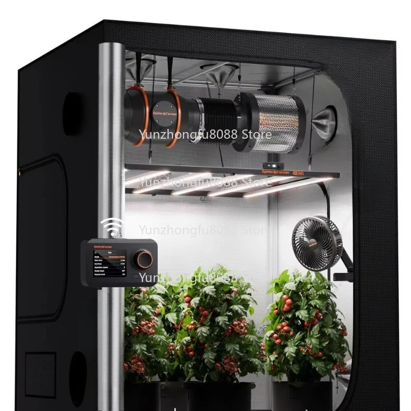 730W SE7000 5x5x6.5ft LM301H EVO Light Emitting Diode Grow Light 6 Inline Fan GGS Controller Complete Grow Tent Kit