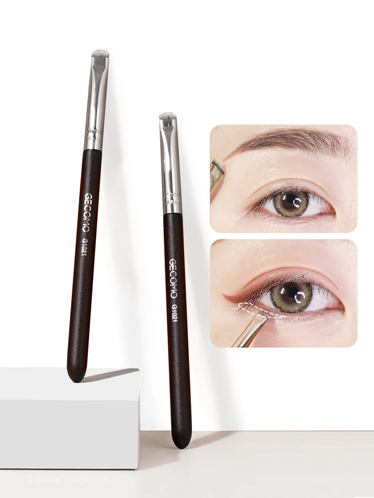 Eyeliner Borstel Wenkbrauw Borstel Eet Geen Poeder Gemakkelijk Bovenhandse Lemmet Platte Kop Borstel Ronde Boog Borstel Oogreparatie Make-Up Borstel