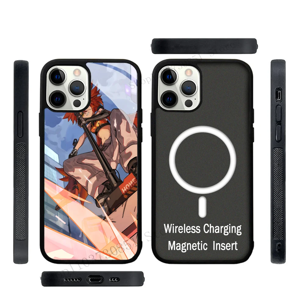 Game Anime Zenless Zone Zero Koleda Belobog Phone Case Strong Magnetic For IPhone 15 14 13 Pro Max 11 12 Mini Alex Mirror For