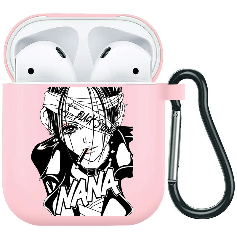 Japanese anime Nana Osaki Soft silicone TPU Case For NEW AirPods Pro 1 2 3 4 Cute Pink Wireless Bluetooth Earphone Box Cover