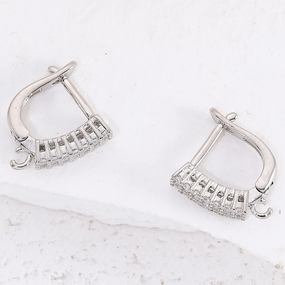 Juya 2 4 6 Teile/los DIY Gold Silber Überzogene Anti-Allergie Verschluss Schwenzy Earwire Stiche Ohrstöpsel Verschluss Ohrring Haken zubehör – Detail 17