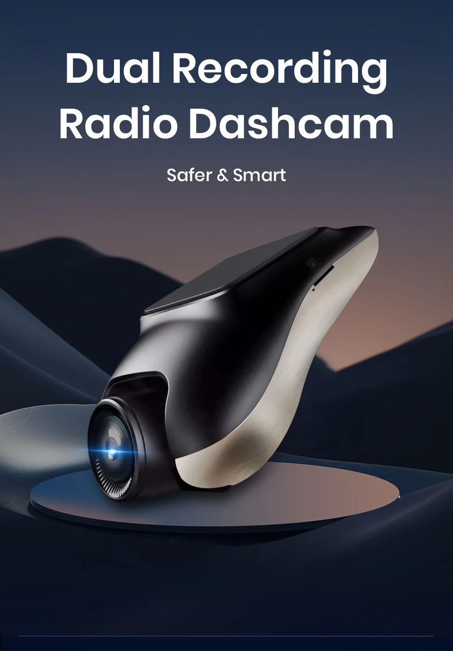 Awesafe Neue 1080P Dashcam Adas Mini Auto-DVR 120 ° Fov Auto-Video-Recorder, versteckte Dashcam für Android, unterstützt Rückfahrkamera – Detail 1