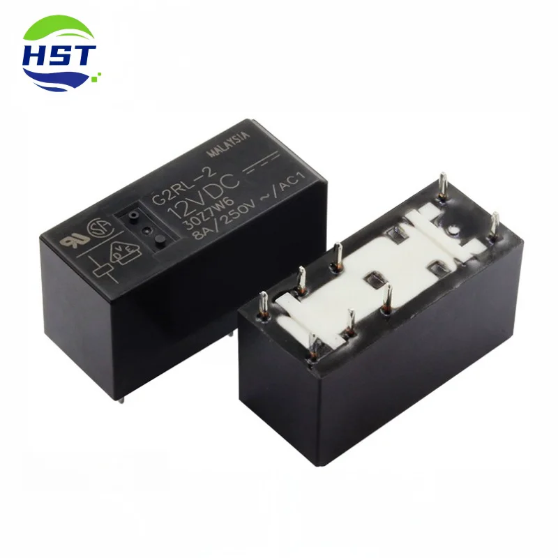 2 PCS new original G2RL-2-5VDC G2RL-2-12VDC 24VDC universal relay power no latch DPDT 5V 12V 24V DC 8A 8pin