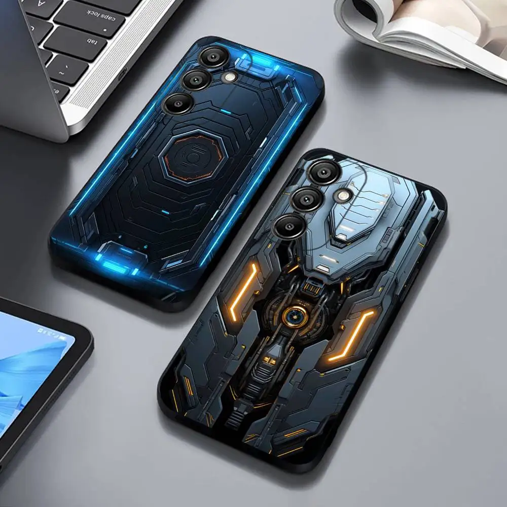 

Cool Mechanical Phone Case For Samsung GalaxyA13,21s,22,31,32,52,53,71,72,73,Soft Black Cover