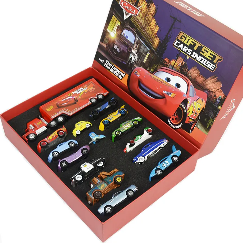 1:55 Disney Pixar Cars 3 Metal Diecast lightning McQueen Car Model Toy Gift Set Jackson Uncle Truck Boy BirthdayToys for childre