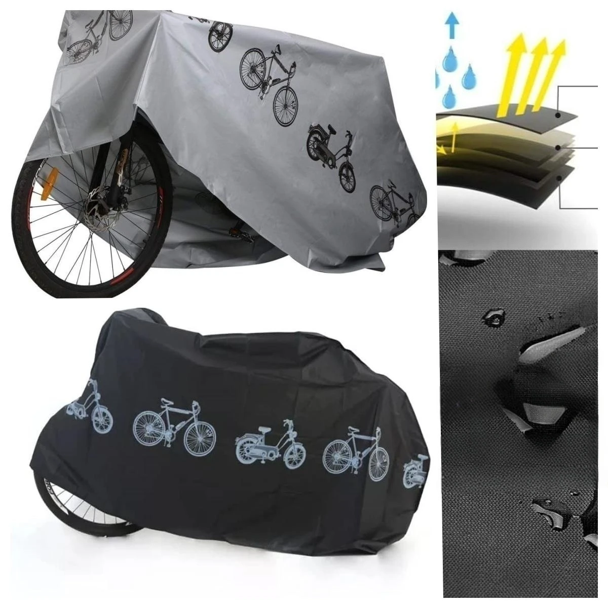 Fahrradabdeckung Outdoor-Schutz MTB Fahrradhülle Abdeckung Wasserdicht Staubdicht Anti-UV Fahrradausrüstung Alle Jahreszeiten Fahrradzubehör
