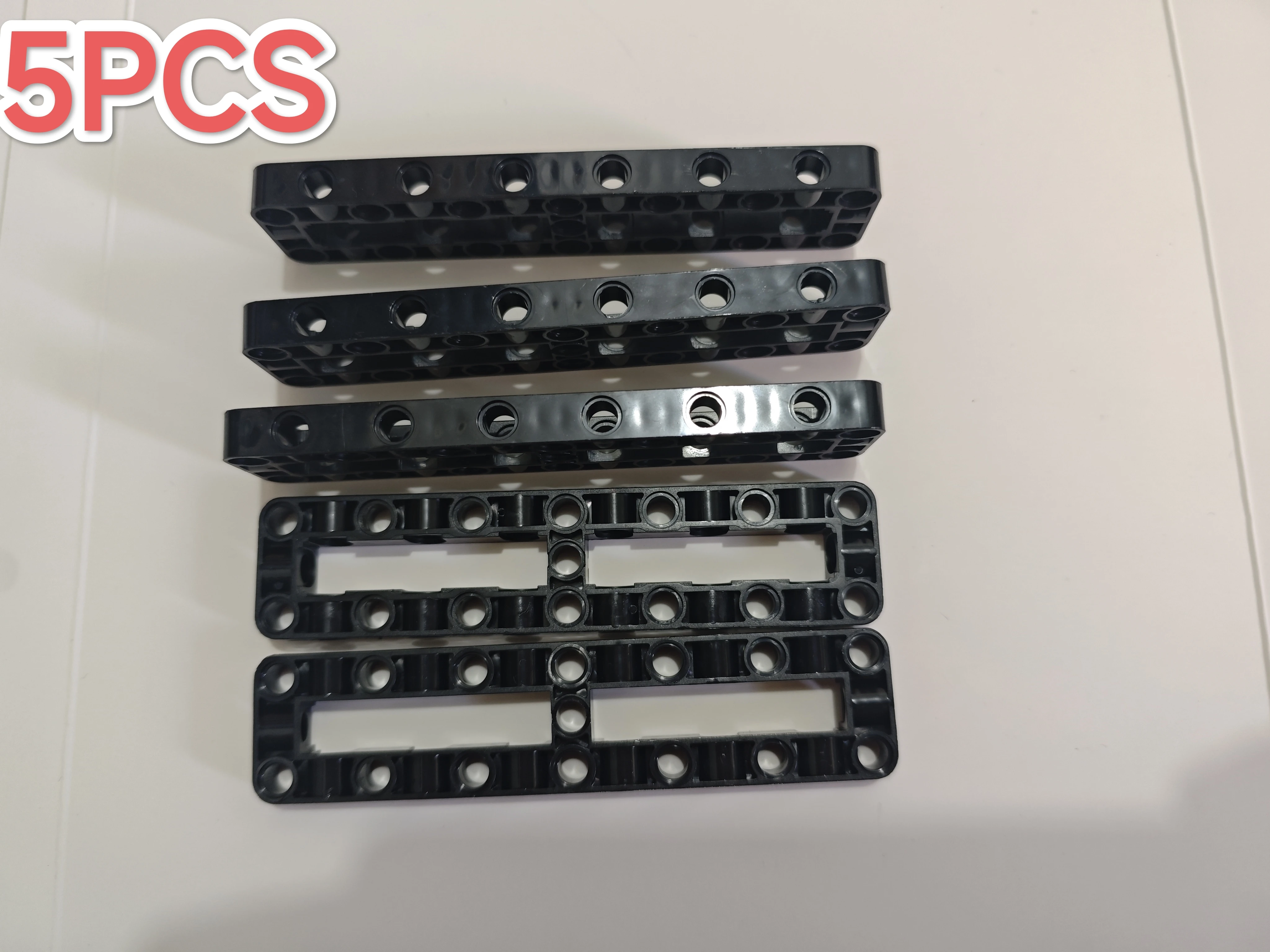 Blocs de construction MOC 4526, cadre de faisceau technique 3 × 13 avec 1 traverse centrale, 2 pièces de jouets ouvertes et épaisses, puzzle cadeaux, 5 pièces