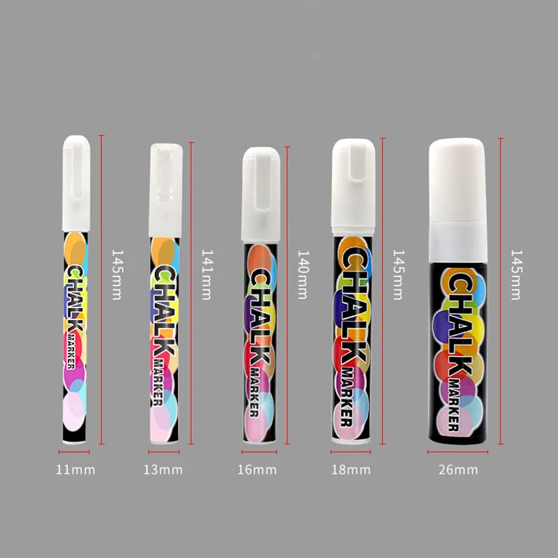 Erasable White Liquid Chalk Marker Pen for LED Board Glass Meatal 1/3/6/10/15mm Oily image 4