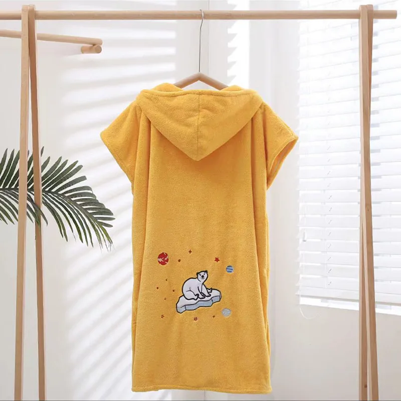 Wearable Microfiber Bathrobe Woman Shower Female Soft Bath Towel for Adults for Home Textiles Bath and Sauna Towels Bathroom