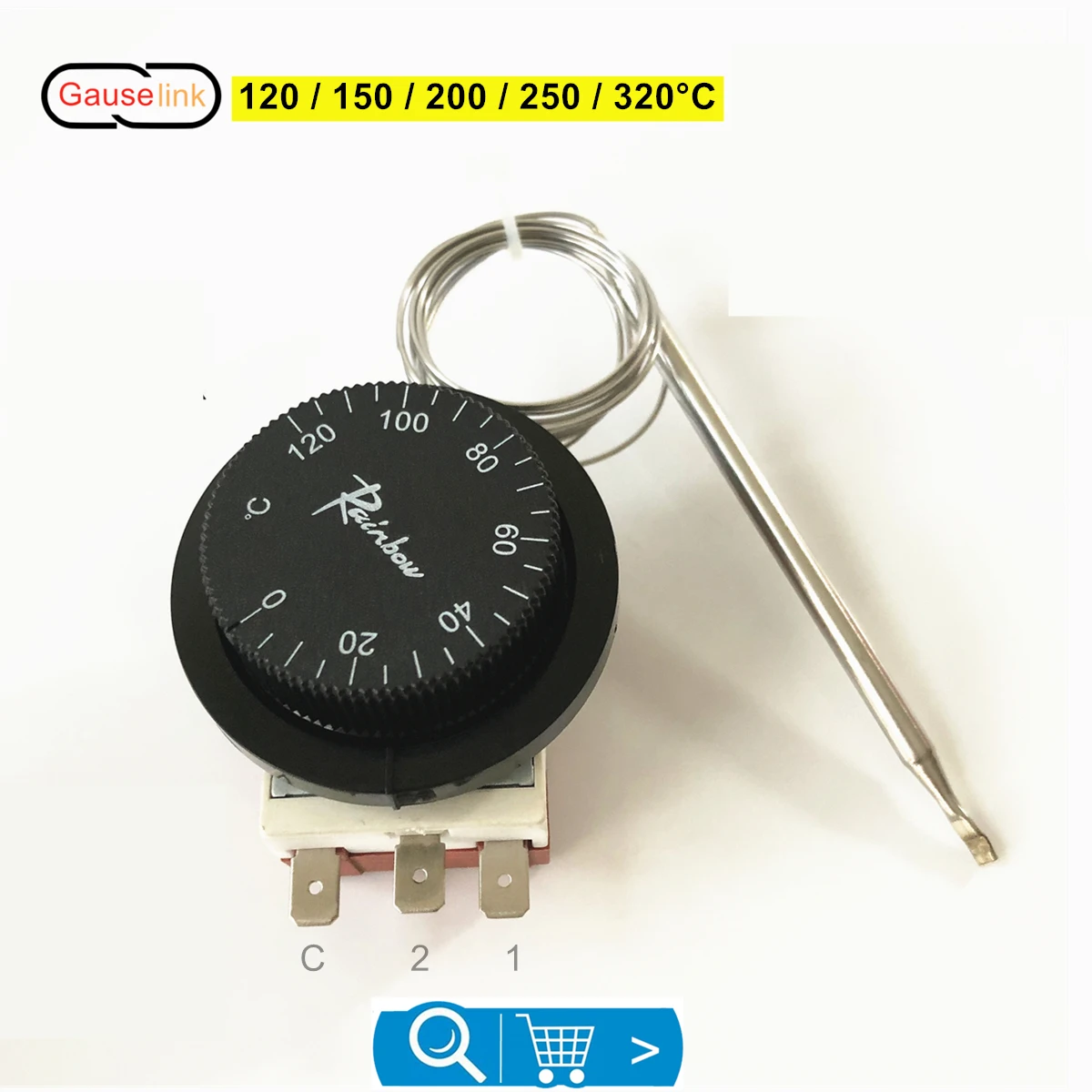 Kapillarthermostat, Glühbirne, Thermometer, fest, hohe Temperatur, Sicherheitsbegrenzer, Steuerschalter, manueller Reset, TSR – für Ofenheizung – Detail 25