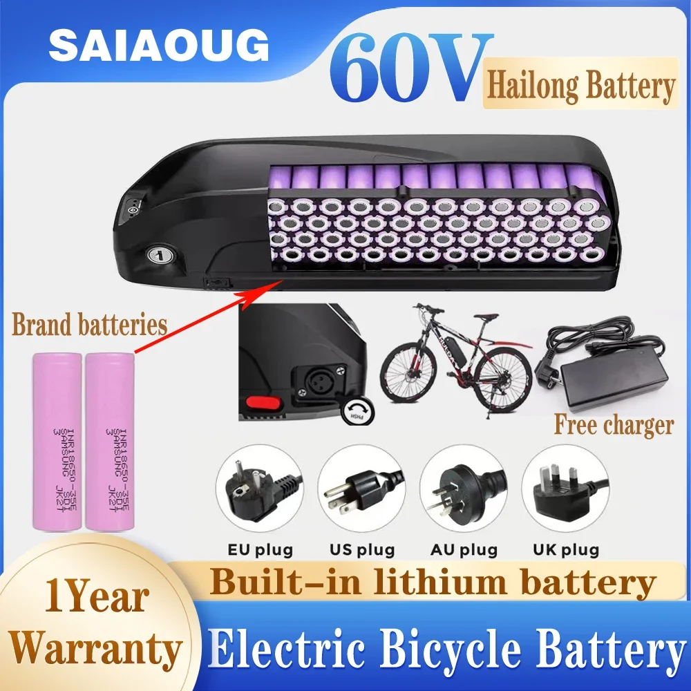 60V lithium battery  60V 50ah Bafang 500w-2000W 60V e bike battery 40ah 20ah  30ah electric bike battery 60V 35ah battery pack