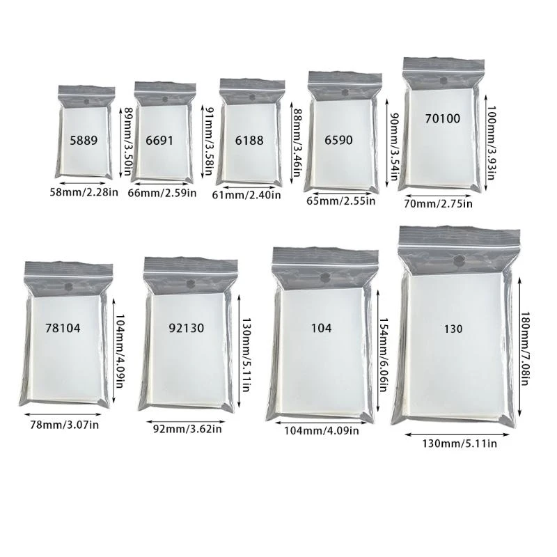 652d Convenientes 50pcs Clear Penny Card Sleeve Plástico Protetores manga cartão macio