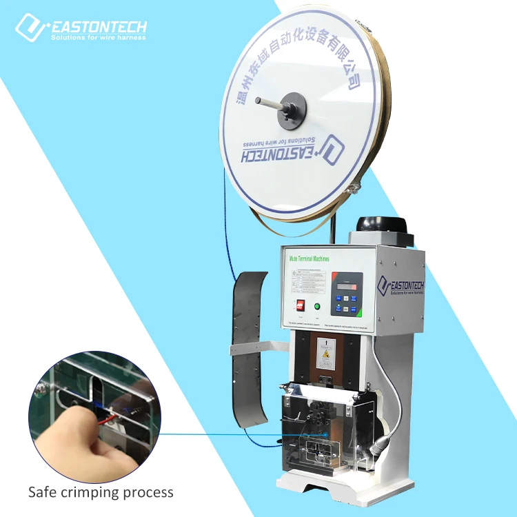 Semi-automatic EW-09E+ 4T Cable Terminal Crimping Machine with Safety Cover Cable Pressing Machine